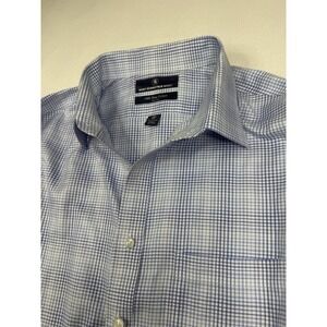 hart schaffner marx shirt Xl Men's Pima  cotton Blue plaid button up